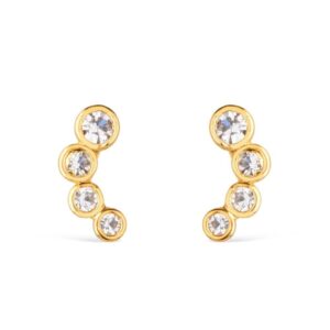 Brinco Royale Ouro 24 k Zircônia.