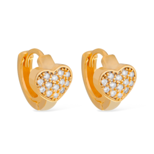 Brinco Puro Amor Ouro 24k e Zircônia