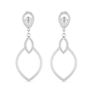 Brinco Luxo Gota Ouro Branco