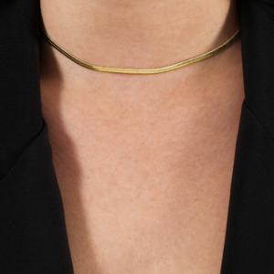 Colar Chocker de Fita Ouro 24k