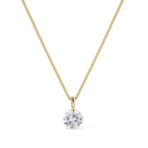 Colar Ponto de Luz Ouro 24k e Zircônia