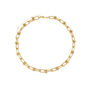 Colar Chocker Corrente Elos Largos  Ouro 24K.